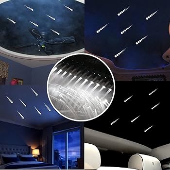 AMKI 96pcs*0.04in*13.1ft Pure White Meteor Shooting Stars Effect